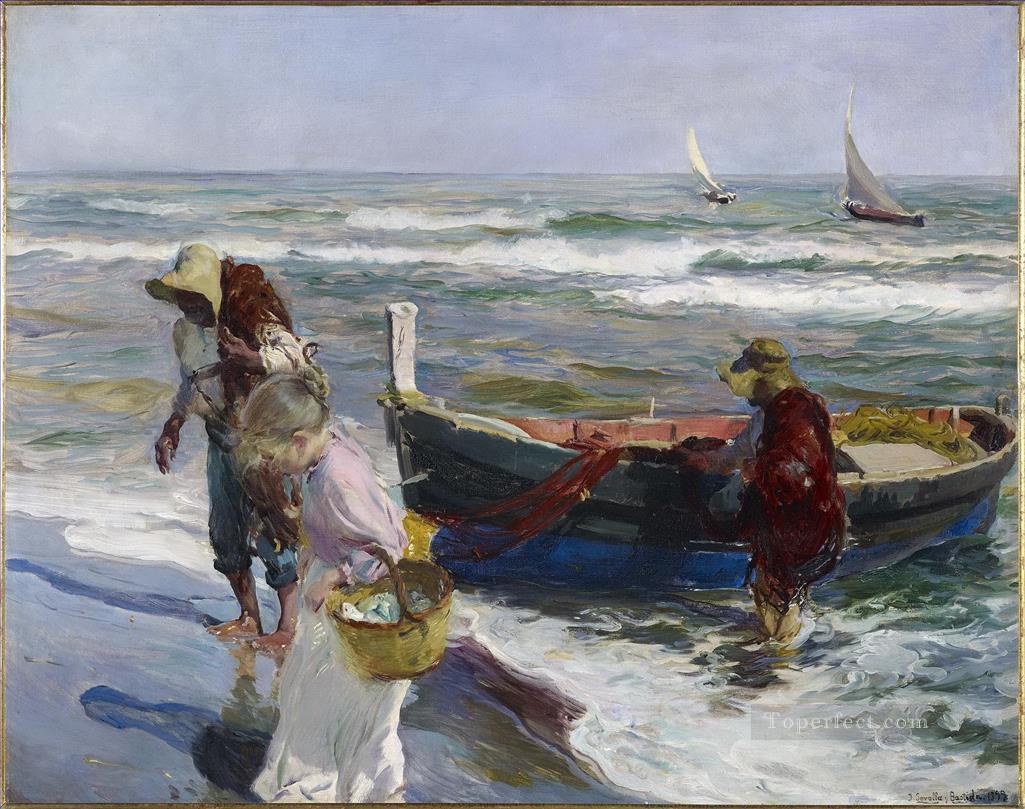 Return from Fishing Joaquin Sorolla Bastida Oil Paintings